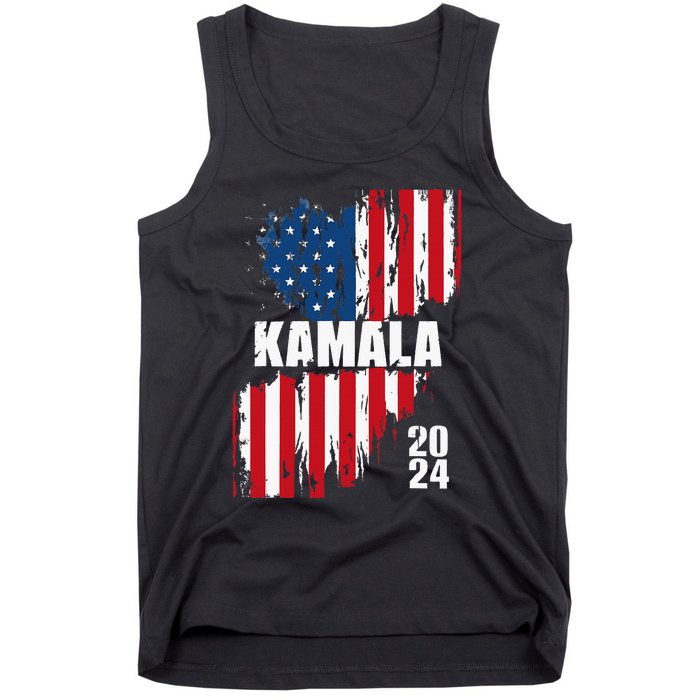 Kamala Harris 2024 For President Campaign Us Flag Vintage Tank Top