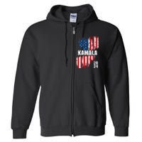 Kamala Harris 2024 For President Campaign Us Flag Vintage Full Zip Hoodie