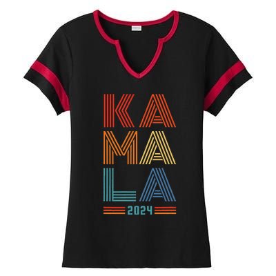 Kamala Harris 2024 Presidential Election Ladies Halftime Notch Neck Tee