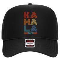 Kamala Harris 2024 Presidential Election High Crown Mesh Back Trucker Hat