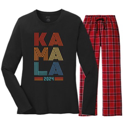 Kamala Harris 2024 Presidential Election Women's Long Sleeve Flannel Pajama Set 