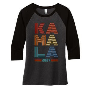 Kamala Harris 2024 Presidential Election Women's Tri-Blend 3/4-Sleeve Raglan Shirt