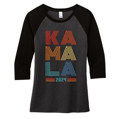 Kamala Harris 2024 Presidential Election Women's Tri-Blend 3/4-Sleeve Raglan Shirt