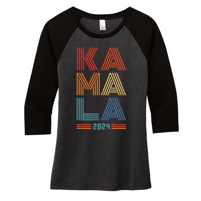 Kamala Harris 2024 Presidential Election Women's Tri-Blend 3/4-Sleeve Raglan Shirt