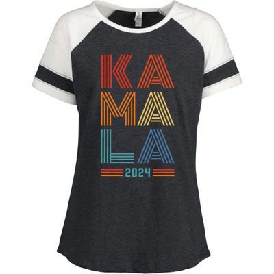 Kamala Harris 2024 Presidential Election Enza Ladies Jersey Colorblock Tee