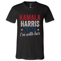 Kamala Harris 2024 Support IM With Her Kamala Harris 2024 V-Neck T-Shirt