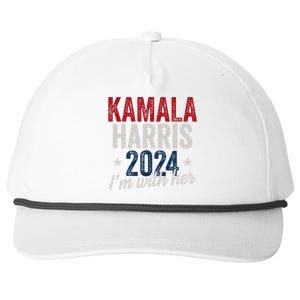 Kamala Harris 2024 Support IM With Her Kamala Harris 2024 Snapback Five-Panel Rope Hat