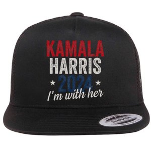 Kamala Harris 2024 Support IM With Her Kamala Harris 2024 Flat Bill Trucker Hat