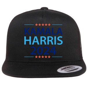 Kamala Harris 2024 Support Graphic Flat Bill Trucker Hat