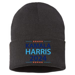 Kamala Harris 2024 Support Graphic Sustainable Knit Beanie