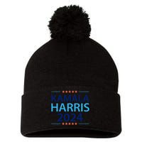 Kamala Harris 2024 Support Graphic Pom Pom 12in Knit Beanie