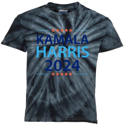 Kamala Harris 2024 Support Graphic Kids Tie-Dye T-Shirt