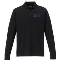 Kamala Harris 24 For The People Madam President Vote Kamala Performance Long Sleeve Polo