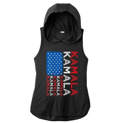 Kamala Harris 2024 Kamala Harris For President Kamala 2024 Ladies PosiCharge Tri-Blend Wicking Draft Hoodie Tank