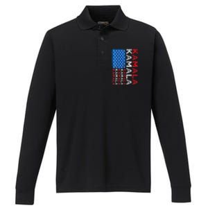 Kamala Harris 2024 Kamala Harris For President Kamala 2024 Performance Long Sleeve Polo