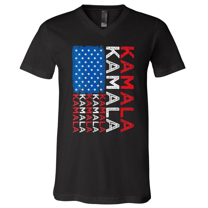 Kamala Harris 2024 Kamala Harris For President Kamala 2024 V-Neck T-Shirt