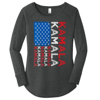 Kamala Harris 2024 Kamala Harris For President Kamala 2024 Women's Perfect Tri Tunic Long Sleeve Shirt