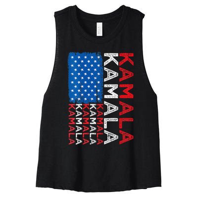 Kamala Harris 2024 Kamala Harris For President Kamala 2024 Women's Racerback Cropped Tank