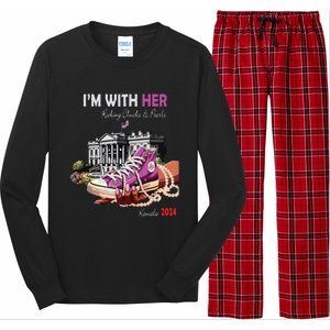 Kamala Harris 2024 IM With Her Rocking Chucks & Pearls Long Sleeve Pajama Set