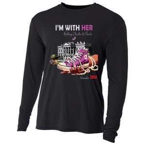 Kamala Harris 2024 IM With Her Rocking Chucks & Pearls Cooling Performance Long Sleeve Crew