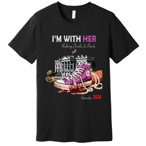 Kamala Harris 2024 IM With Her Rocking Chucks & Pearls Premium T-Shirt