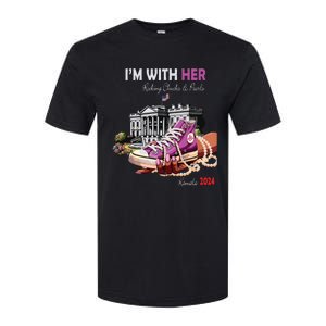 Kamala Harris 2024 IM With Her Rocking Chucks & Pearls Softstyle CVC T-Shirt