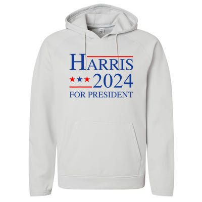 Kamala Harris 2024 For President Election Campaign Performance Fleece Hoodie