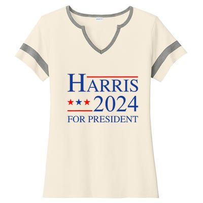 Kamala Harris 2024 For President Election Campaign Ladies Halftime Notch Neck Tee