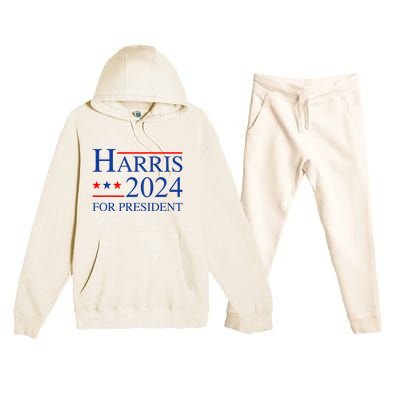 Kamala Harris 2024 For President Election Campaign Premium Hooded Sweatsuit Set