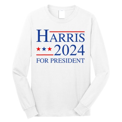 Kamala Harris 2024 For President Election Campaign Long Sleeve Shirt