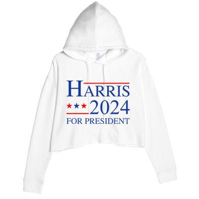 Kamala Harris 2024 For President Election Campaign Crop Fleece Hoodie