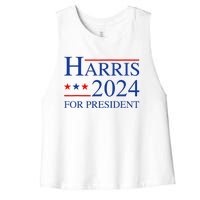 Kamala Harris 2024 For President Election Campaign Women's Racerback Cropped Tank