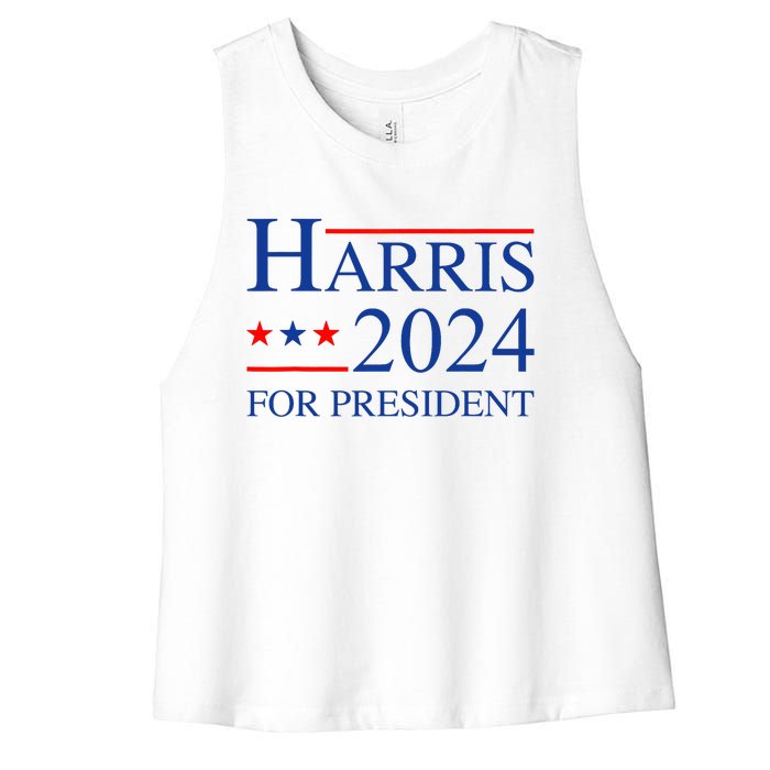 Kamala Harris 2024 For President Election Campaign Women's Racerback Cropped Tank