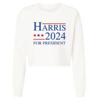 Kamala Harris 2024 For President Election Campaign Cropped Pullover Crew