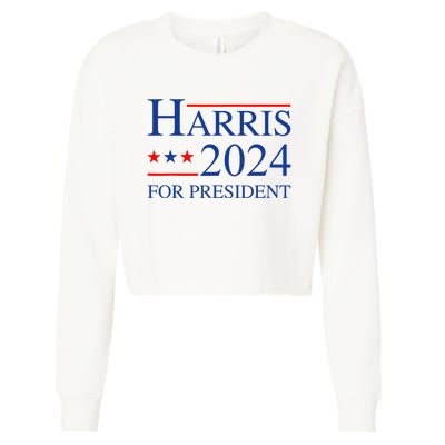 Kamala Harris 2024 For President Election Campaign Cropped Pullover Crew