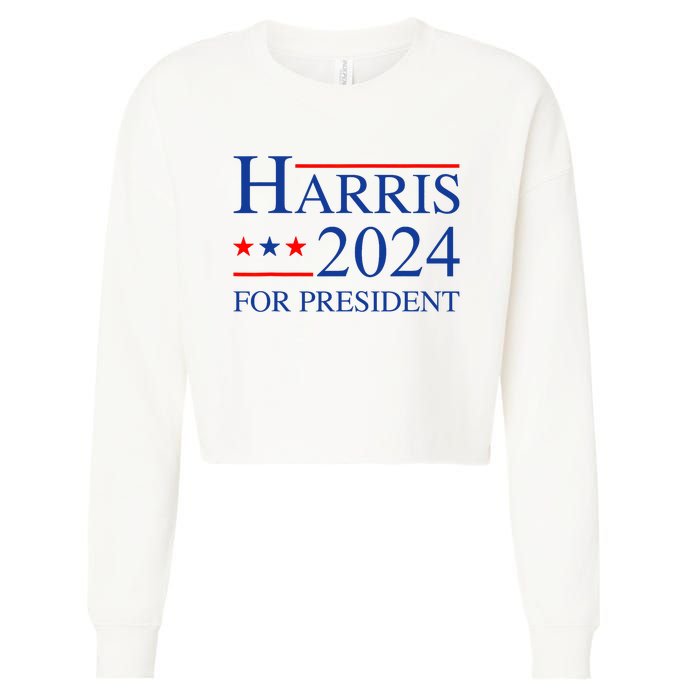 Kamala Harris 2024 For President Election Campaign Cropped Pullover Crew