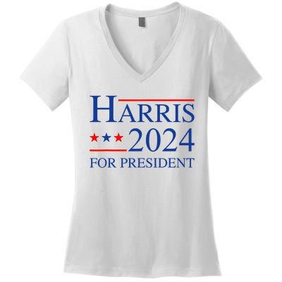 Kamala Harris 2024 For President Election Campaign Women's V-Neck T-Shirt