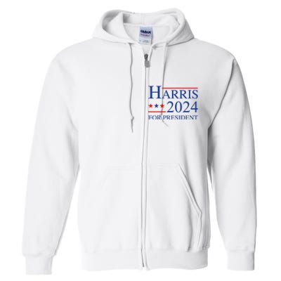 Kamala Harris 2024 For President Election Campaign Full Zip Hoodie