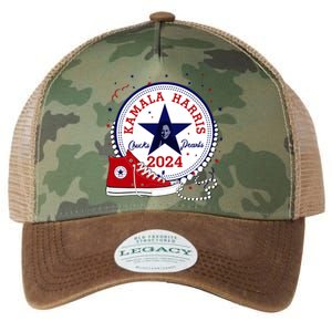 Kamala Harris 2024 Chucks And Pearls Comma La Cat Legacy Tie Dye Trucker Hat