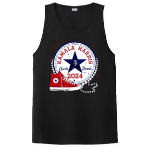 Kamala Harris 2024 Chucks And Pearls Comma La Cat PosiCharge Competitor Tank