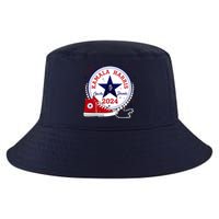 Kamala Harris 2024 Chucks And Pearls Comma La Cat Cool Comfort Performance Bucket Hat