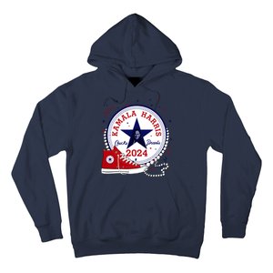 Kamala Harris 2024 Chucks And Pearls Comma La Cat Hoodie