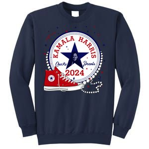 Kamala Harris 2024 Chucks And Pearls Comma La Cat Sweatshirt