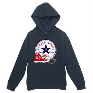 Kamala Harris 2024 Chucks And Pearls Comma La Cat Urban Pullover Hoodie