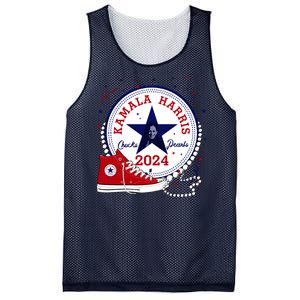 Kamala Harris 2024 Chucks And Pearls Comma La Cat Mesh Reversible Basketball Jersey Tank