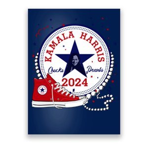 Kamala Harris 2024 Chucks And Pearls Comma La Cat Poster