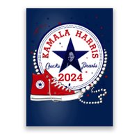 Kamala Harris 2024 Chucks And Pearls Comma La Cat Poster