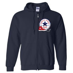 Kamala Harris 2024 Chucks And Pearls Comma La Cat Full Zip Hoodie