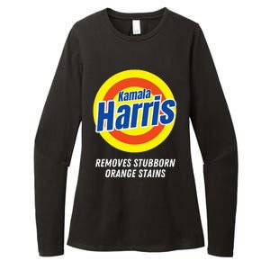 Kamala Harris 2024 Removes Stubborn Orange Stains Humorous Womens CVC Long Sleeve Shirt