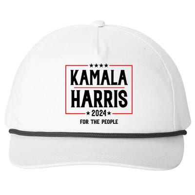 Kamala Harris 2024 For The People Graphic Snapback Five-Panel Rope Hat